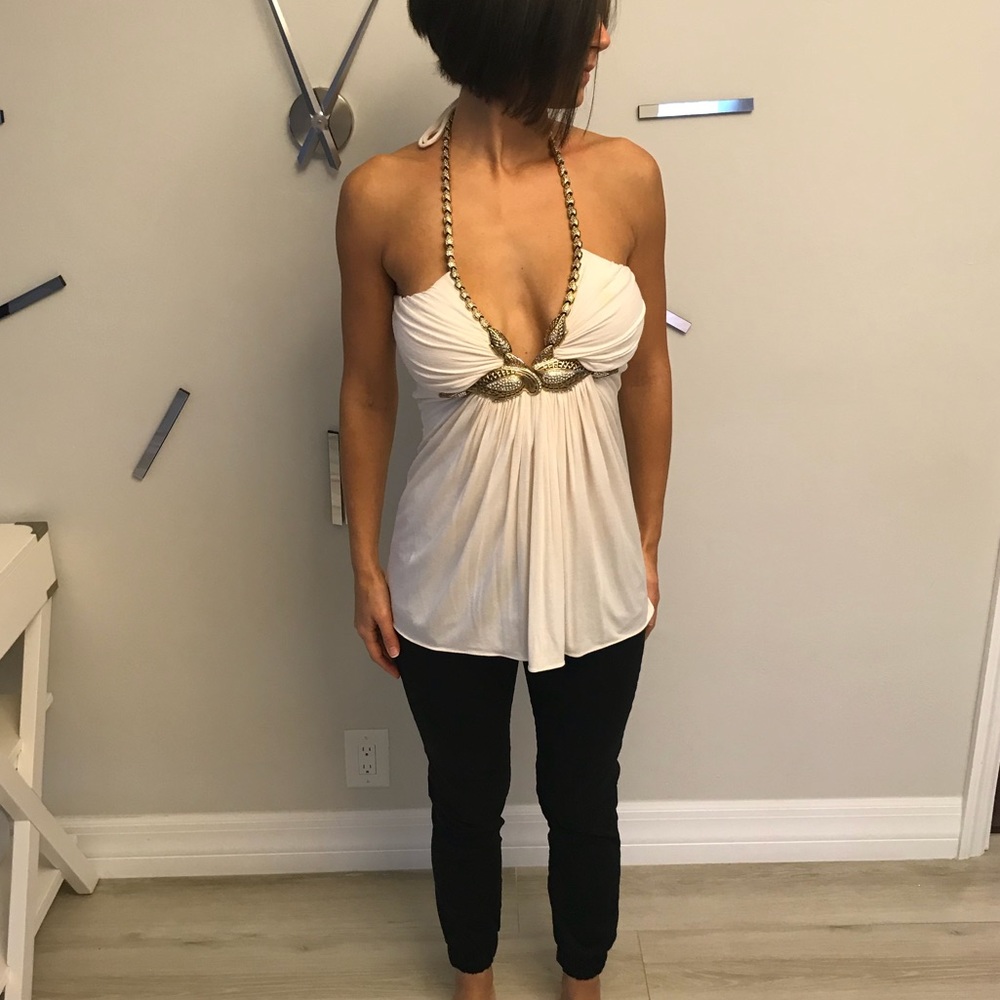 Sexy SKY top! Expensive look and quality